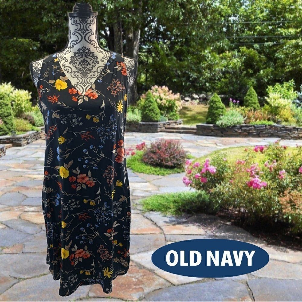 Old navy flower detail slip on dress size small petite - Picture 8 of 9